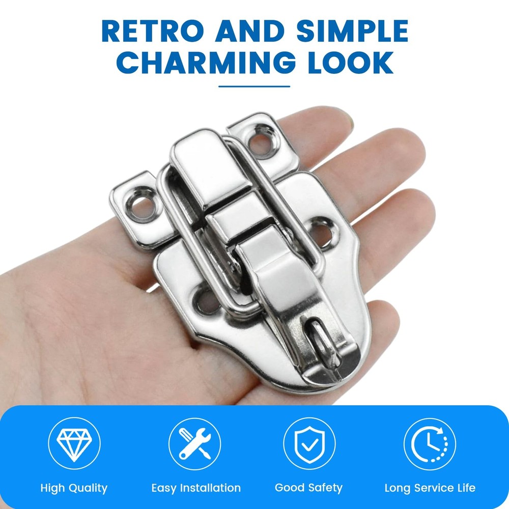 SDTC Tech 2-Pack Retro Silver Style Box Toggle Latch Antique Metal