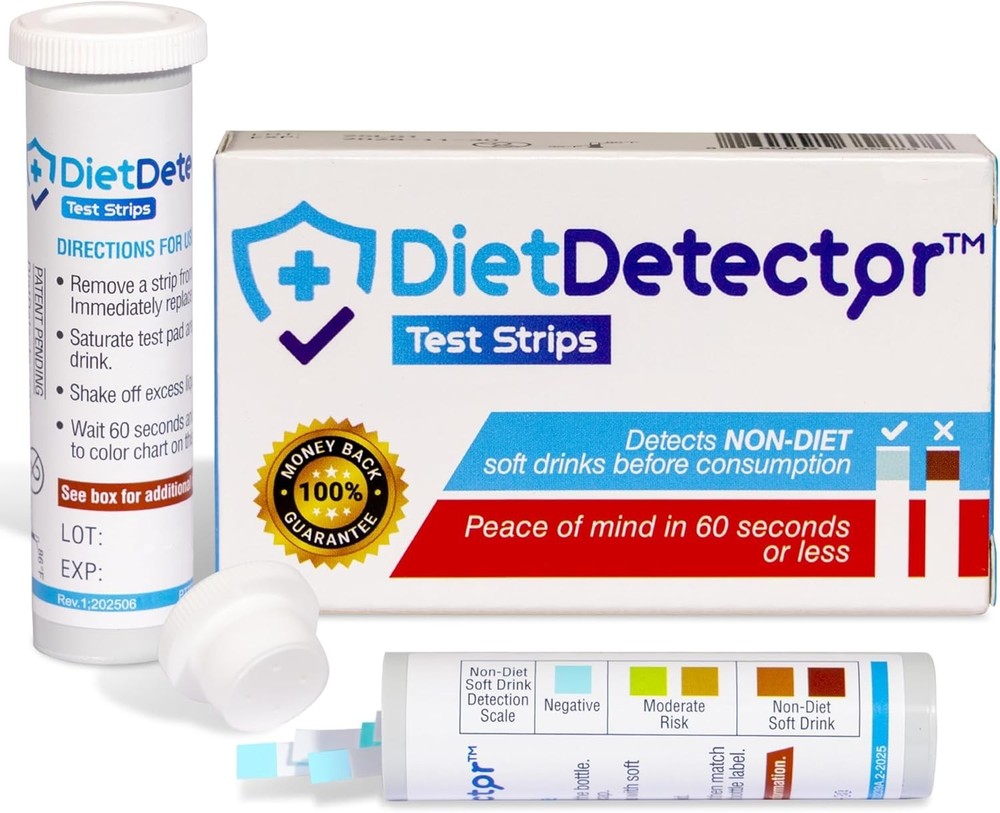 DietDetector Strips - Detects Non-Diet Soft Drinks Before Accidental Consumpt...