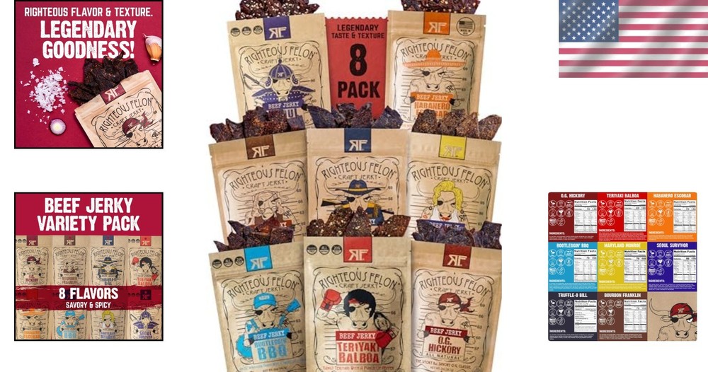 Protein-Packed Keto Snacks - Beef Jerky Sampler
