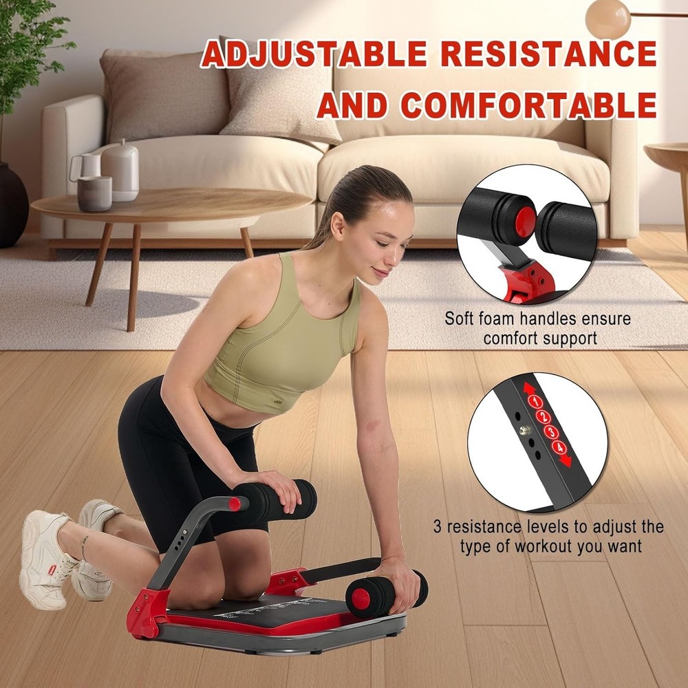 Ab Machine Sit Up Exercise Equipment Ab Workout Equipment W/ 3 Adjustable