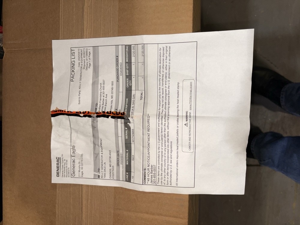 Generac 80kW 4.5L Generator