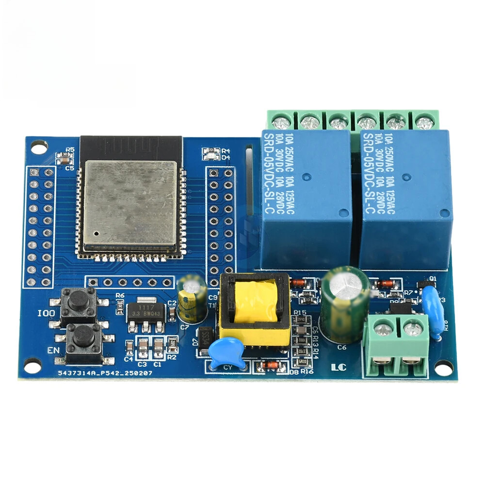 For ESP32-Based Dual Relay Board for Prototyping and Smart Device Control