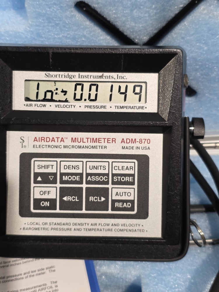 Shortridge Instruments Airdata Multimeter Electronic Manometer ADM-870