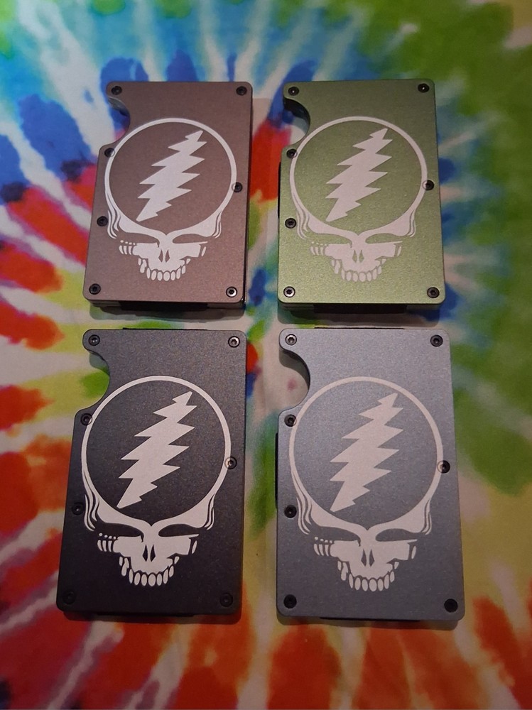 Grateful Dead Steal Your Face Slim RFID Blocking Wallet 4 Pack Set V1