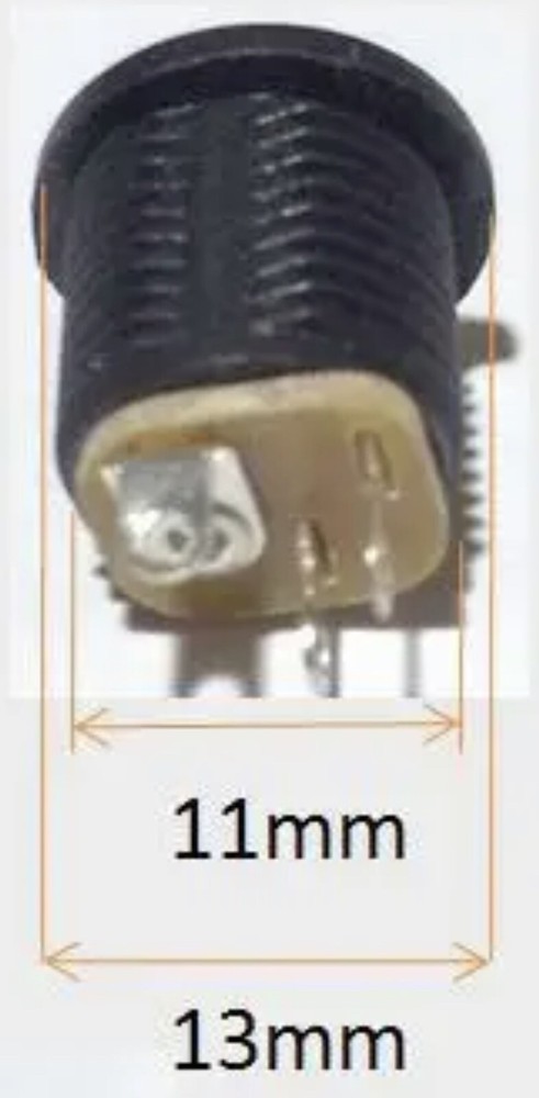 DC Power Jack Female Socket Barrel Connector - Panel Mount - 5.5 x 2.1mm