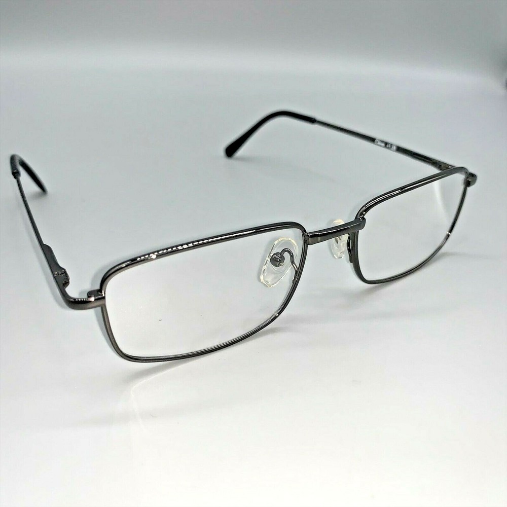 Clear Reading Glasses With Classic Dark Silver Frame, 5 pairs per Order
