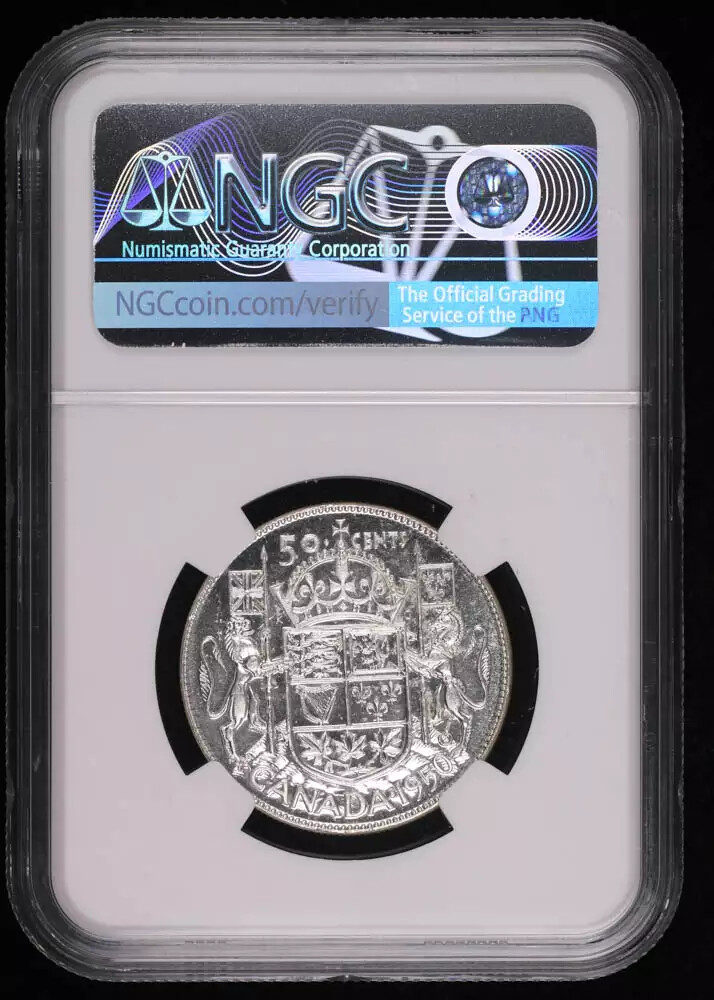 1950 Canada 50 CENTS NGC MS-62 Silver Half Dollar