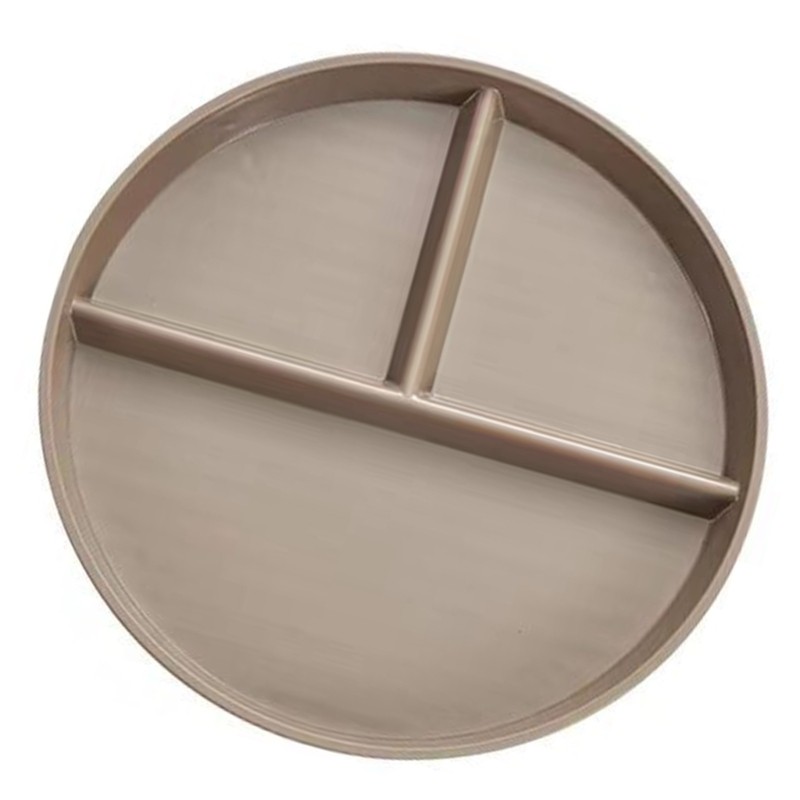 Unbreakable 22cm Segmented Dinnerware Plastic Dinner Dishes for Balanced Meals