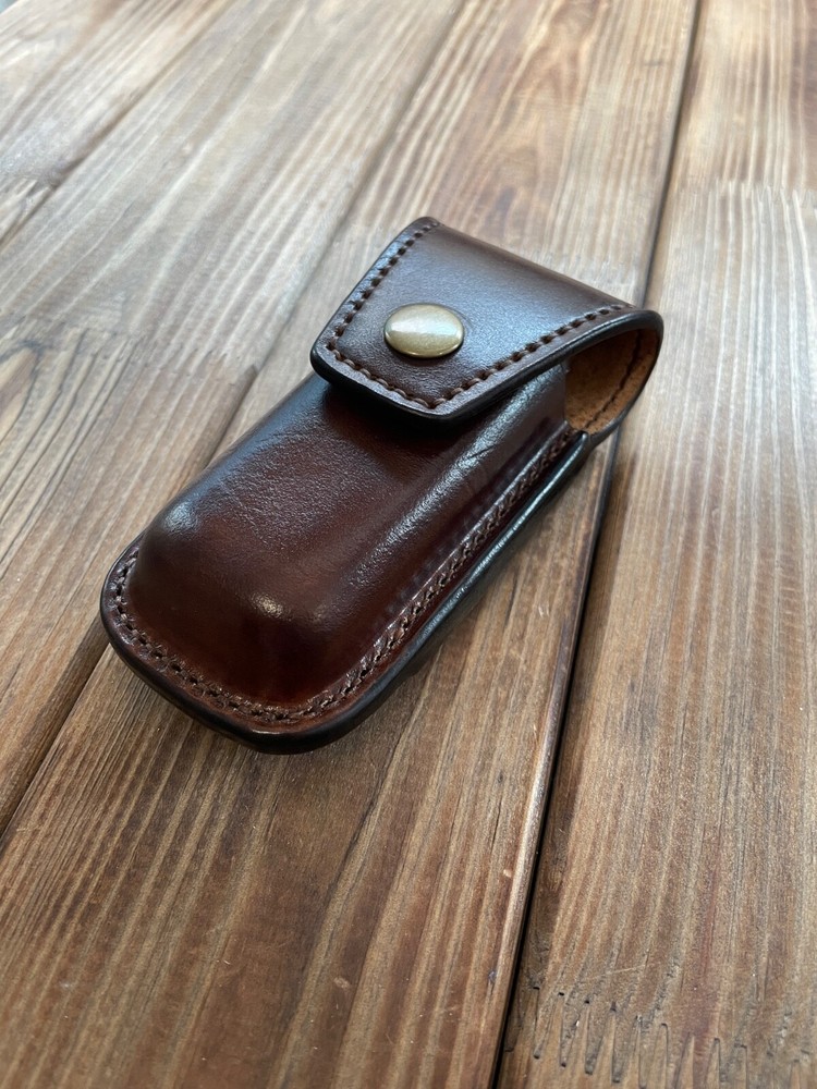 Brown Leather Sheath , horizontal holster for Leatherman Wave