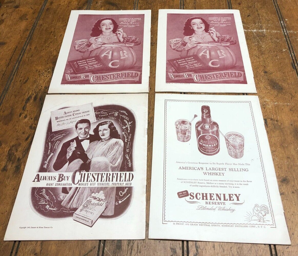 7 Vintage 1940's Chicago Stagebill Theatre Programs