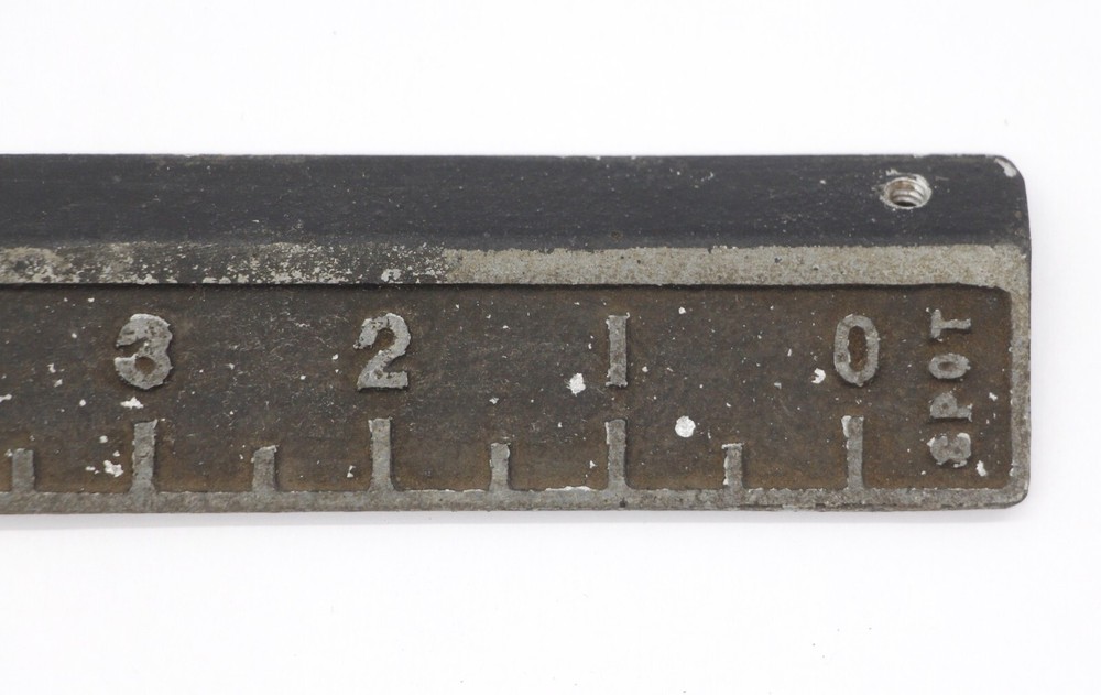 Vintage 12 in. Cast Aluminum Angle Mount Ruler