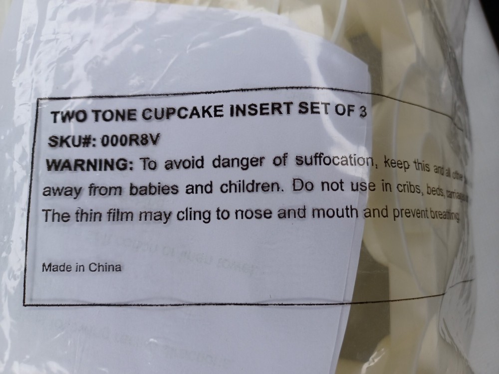 Two Tone Cupcake Insert Set Of Three Baking Bake Two Color Cupcakes