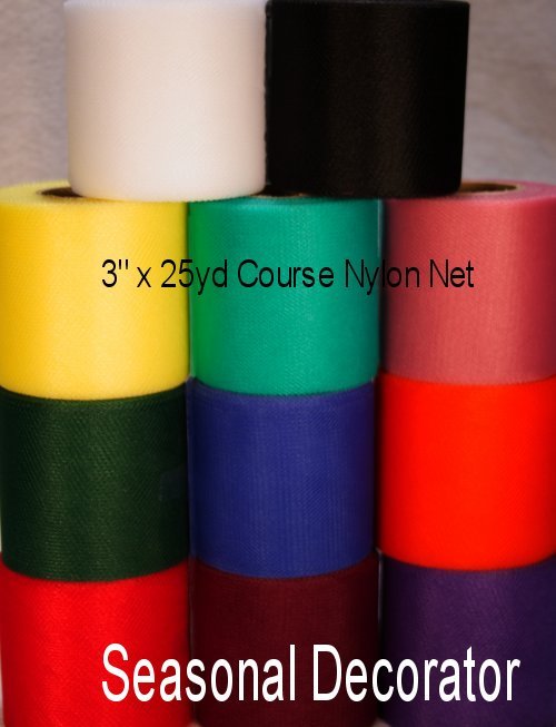 Scrubbie Diamond Net Mesh (COARSE HEAVY DUTY) Nylon Net 3" 25 Yards Spool