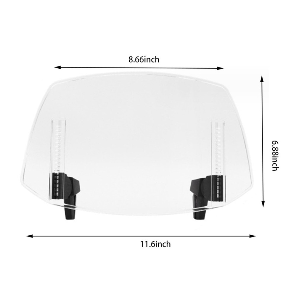 Motorcycle Extension Windscreen Deflector Adjustable Clip-on Win ZLAN