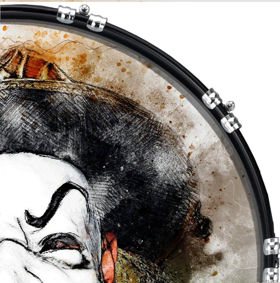 20" Custom Bass Kick Drum Front Head Graphic Graphical Mask 2