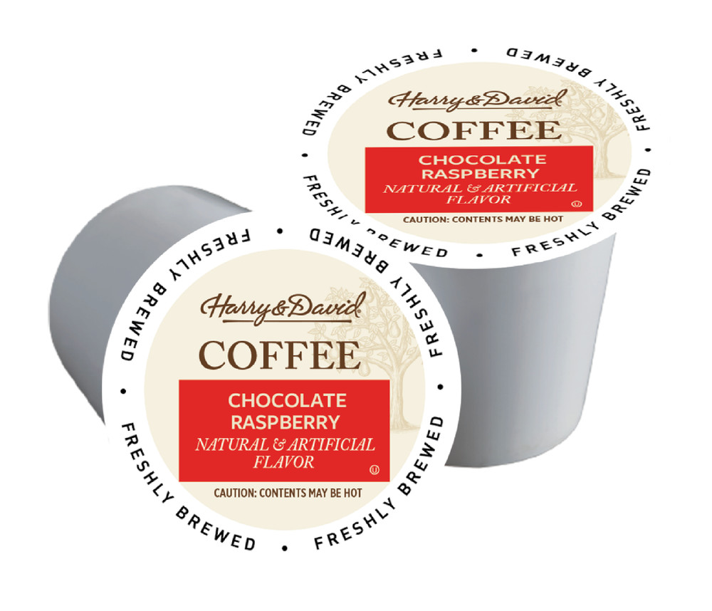 Harry&David Coffee Combo,Chocolate Raspberry, Caramel Pecan 2/18 ct boxes