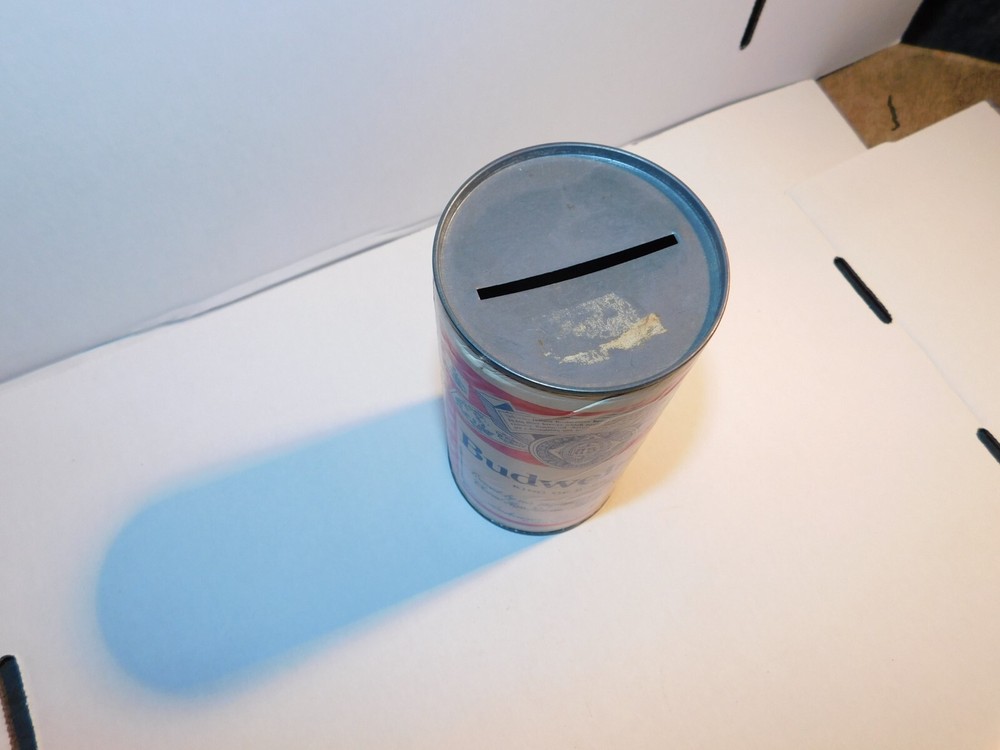 BUDWEISER cardboard BEER CAN BANK big