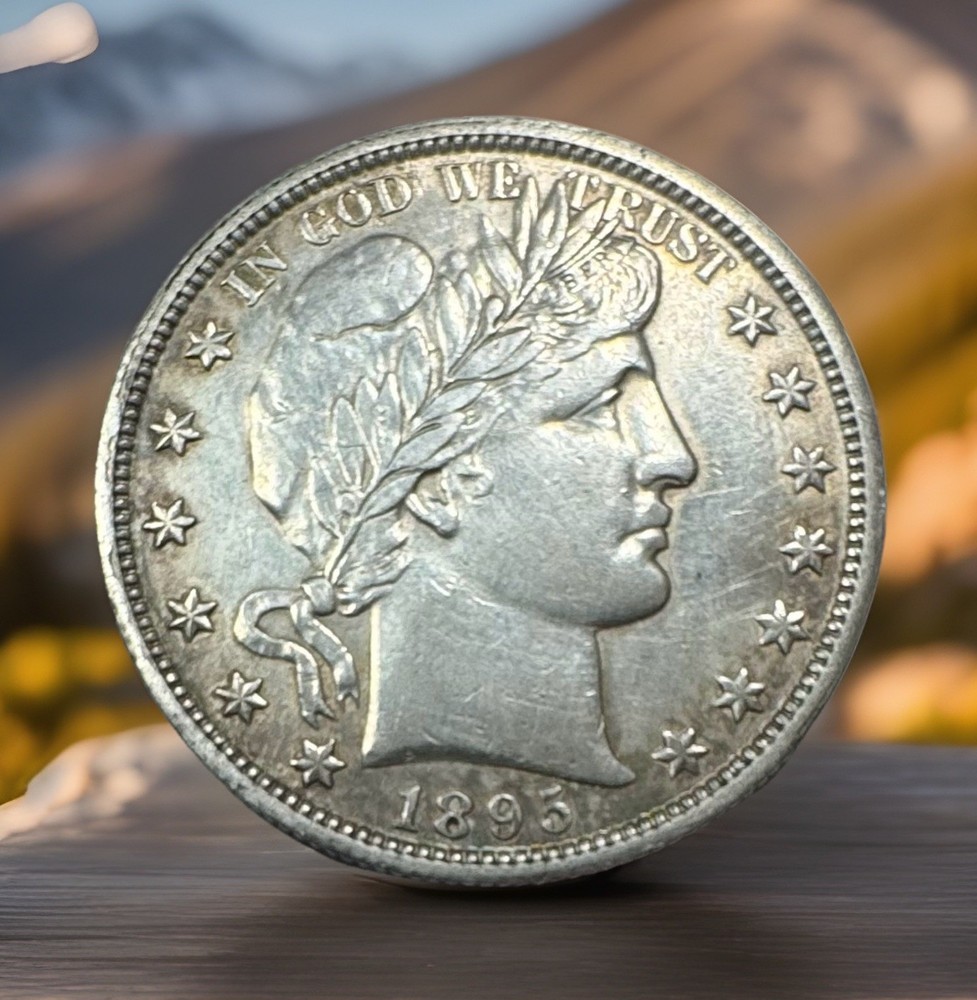 1995o 50c Barber Half Dollar, About Uncirculated