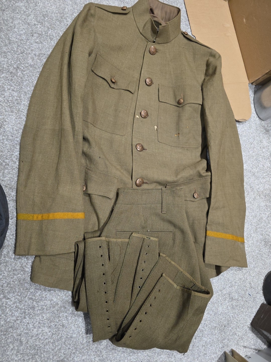 1922 US Army Officer Service Coat Lt L N Brutus Tailored Kahn Indianapolis Milit