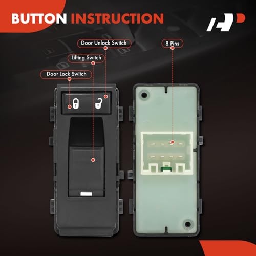 Front Passenger Side Power Window Switch Compatible with Chrysler 200 2011