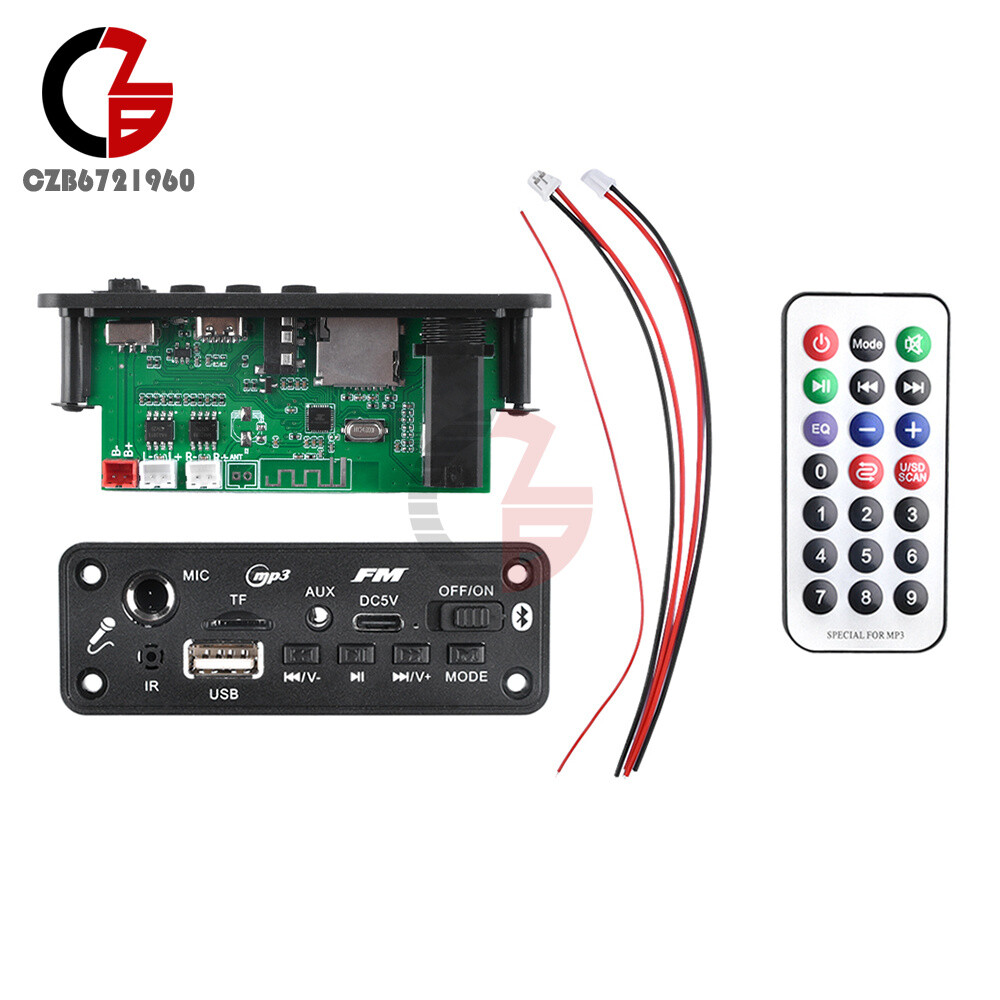 MP3 Bluetooth5.3 Power Amplifier Decoder Board USB TF FM Radio 2*3W Audio Player