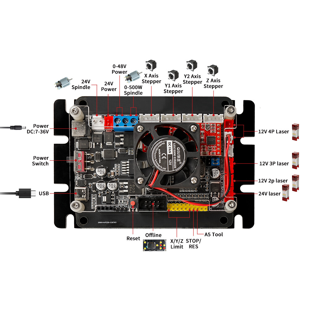 GRBL Controller Board 3 AXIS A4988 Motor Driver Board For CNC Router Engraving