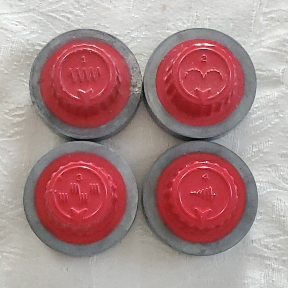 Vintage Singer Stitch Patterns for Automatic ZigZagger 4 pc. Red Top Cams