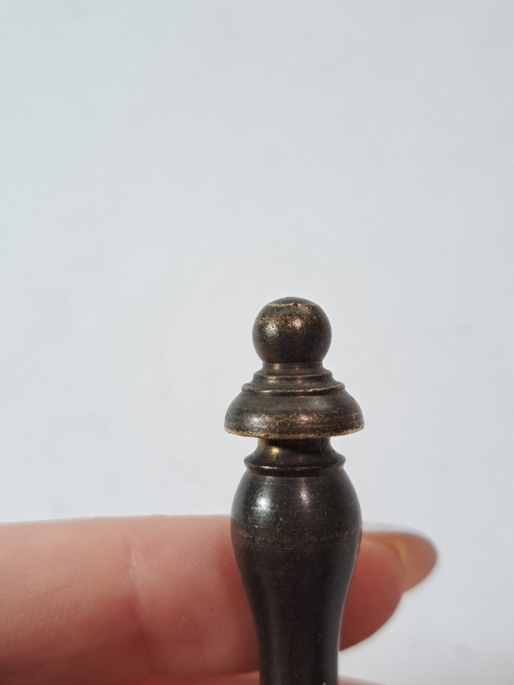 Brass Lamp Finial Turned Colonial Style