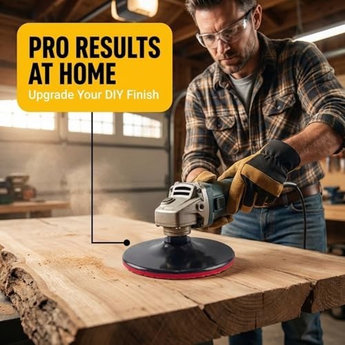 5" Hook and Loop Backing Pad | Rigid Low-Profile Design | 5/8"-11 Thread for Gri