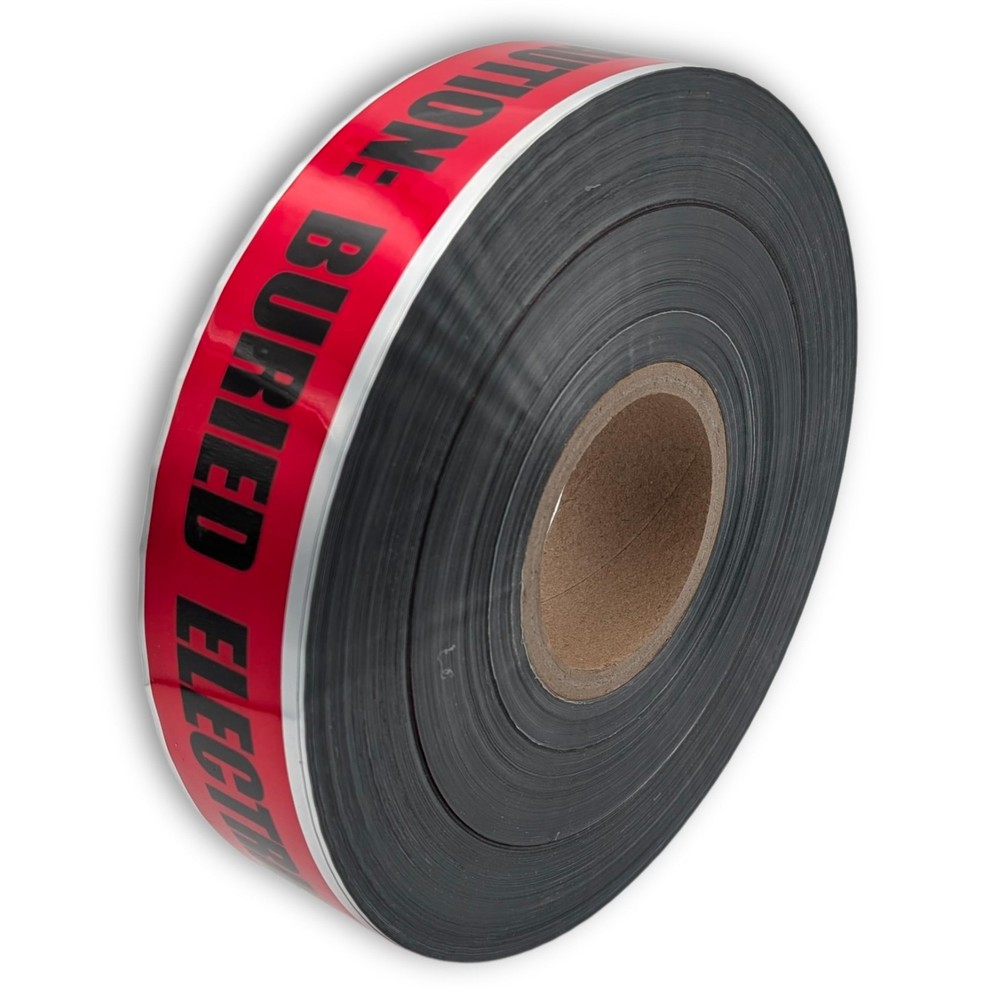 ACE Supply Buried Electrical Line Caution Tape - Detectable Single Roll, Red