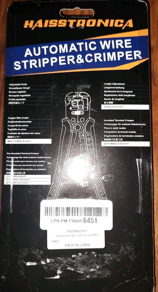 HAISSTRONICA Automatic Wire Stripper & Crimper 10-24 AWG