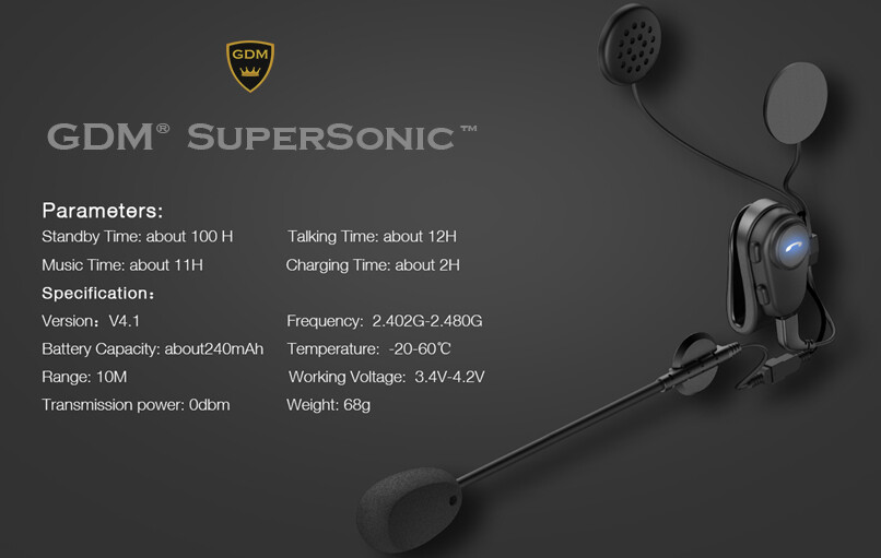 2021 GDM Motorcycle Helmet Bluetooth headset