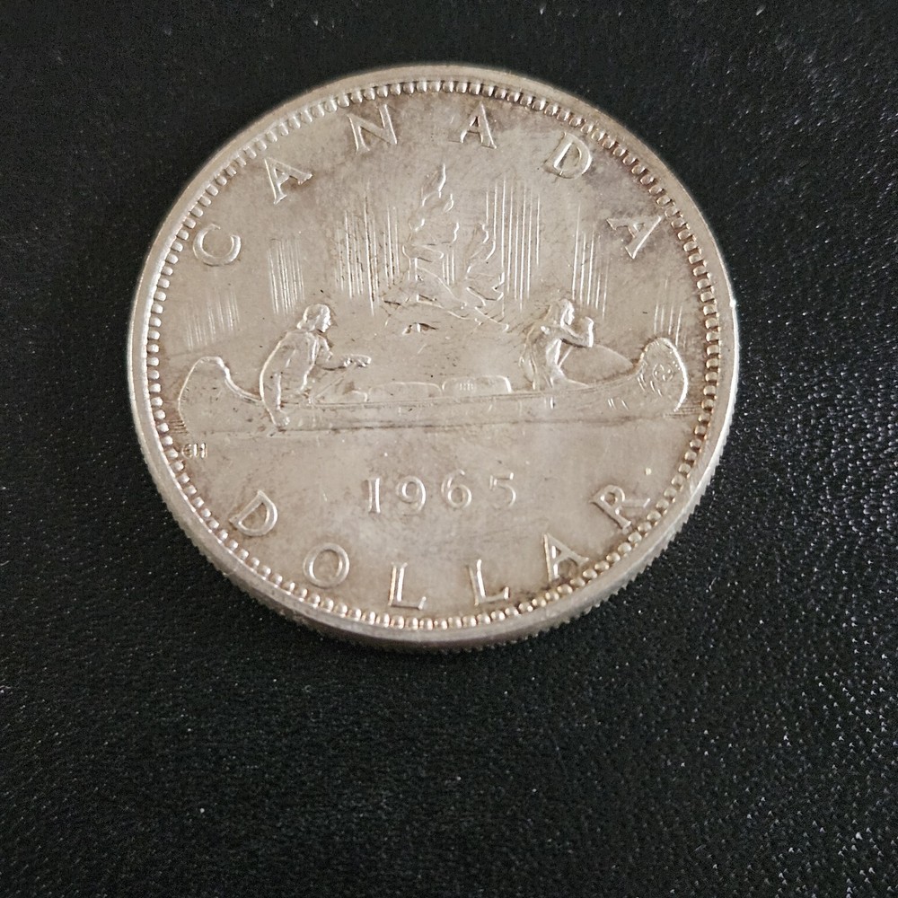 Two 1965 Canada Silver Dollars. 80%. Elizabeth II. CANAP