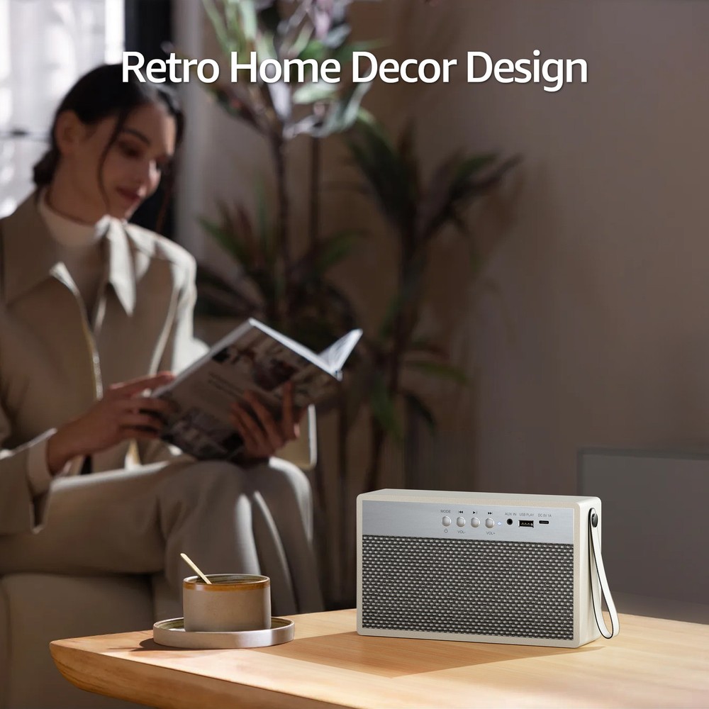 Wireless Portable Speaker With USB & Aux Inputs, Rechargeable Battery