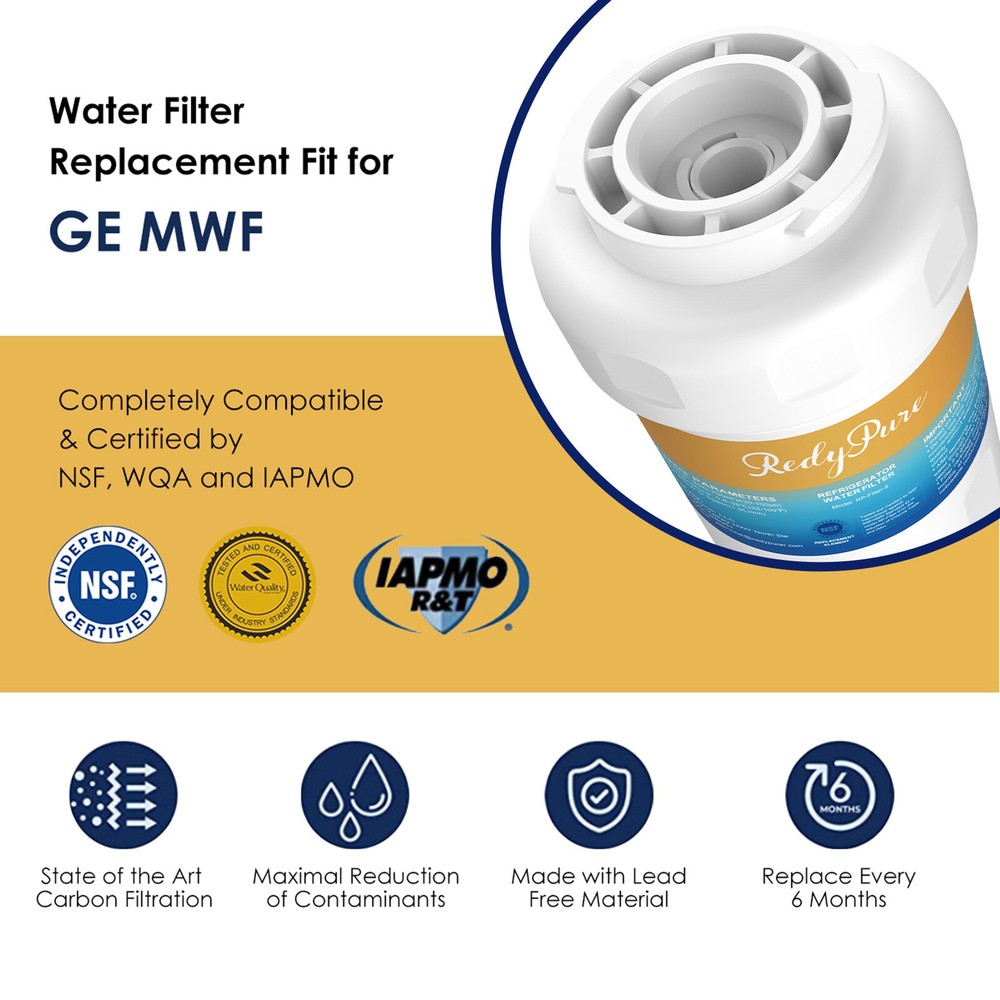 6 Pack Water Filter Replacement For GE SmartWater MWF 469991 469996 Refrigerator