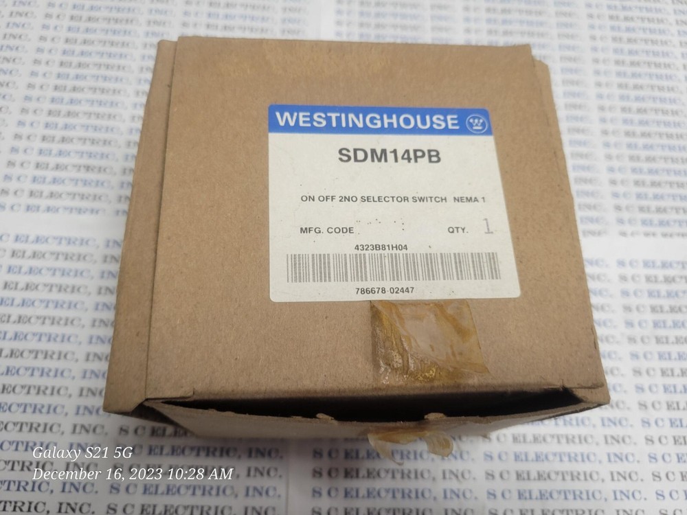 WESTINGHOUSE SDM14PB SELECTOR SWITCH