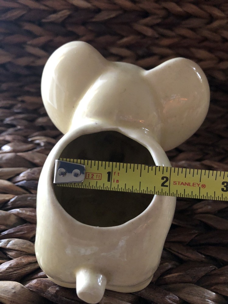Vtg. Yellow Elephant Planter