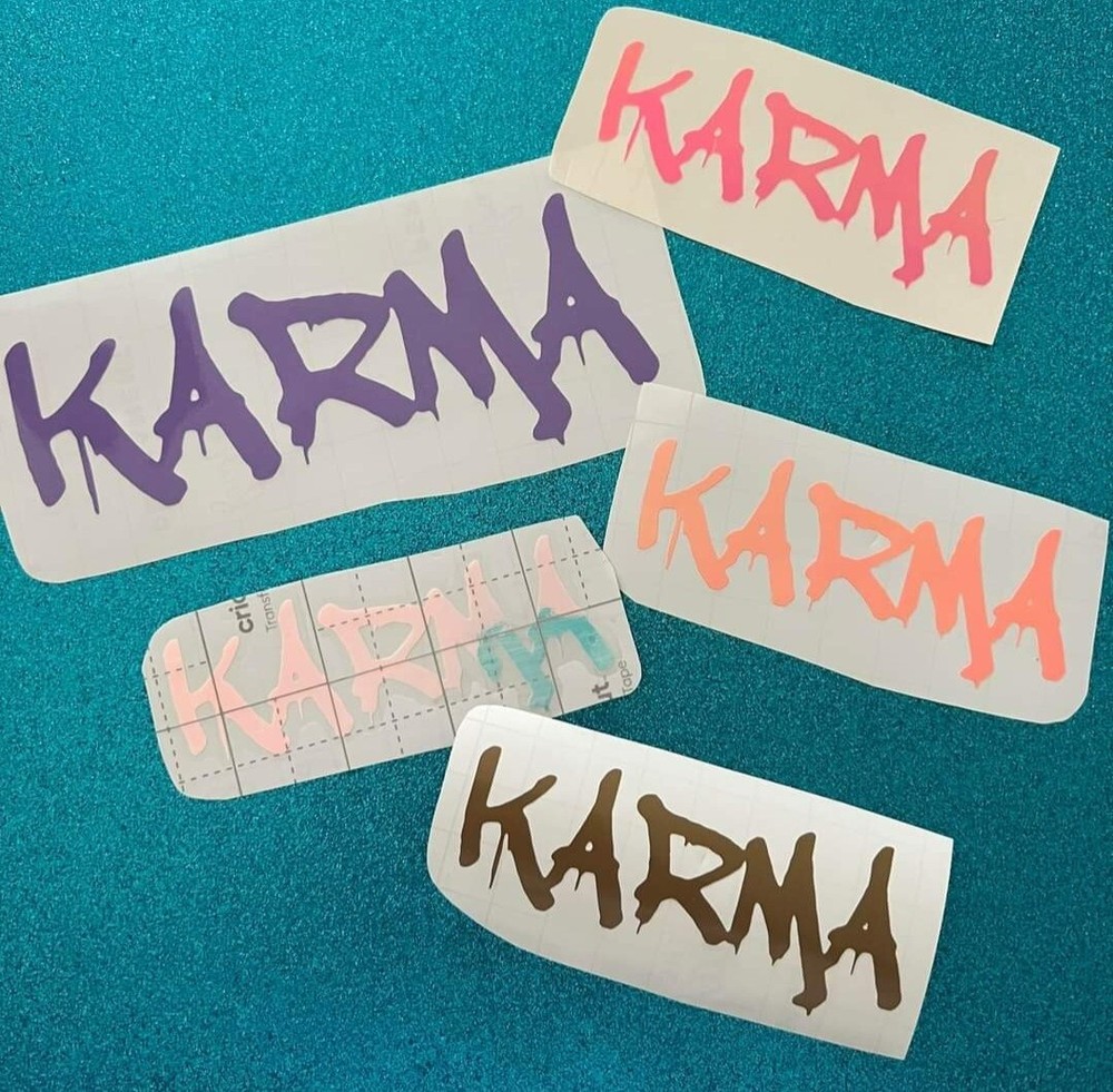 karma taylor swift decal 5in
