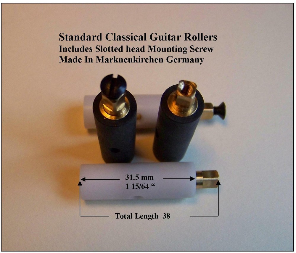 Classical Guitar Tuning Machine Rollers - Rubner Replacement Machine Head Pegs