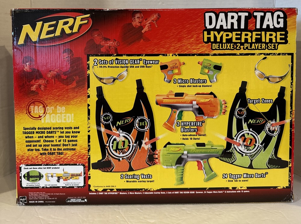 Hasbro Nerf Dart Tag Hyperfire Deluxe 2 Player Blaster Set (NEW)