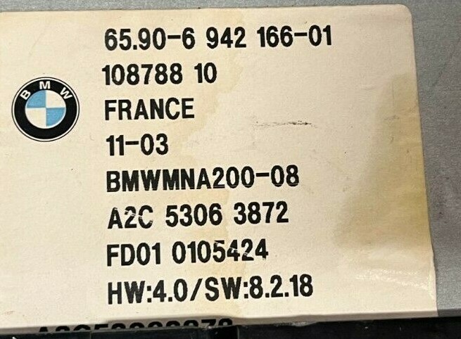 BMW GPS Navigation System DVD Player 65906942166 Used