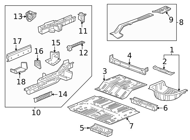 Genuine GM Inner Bracket 84123009