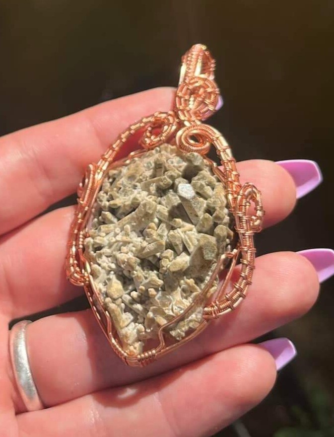 Arkasnas Chlorite Phantom Cluster Pendant - Mined In 1990s!