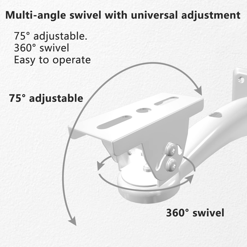 White Mini Projector Wall Mount Hanger Bracket for CCTV Security Camera