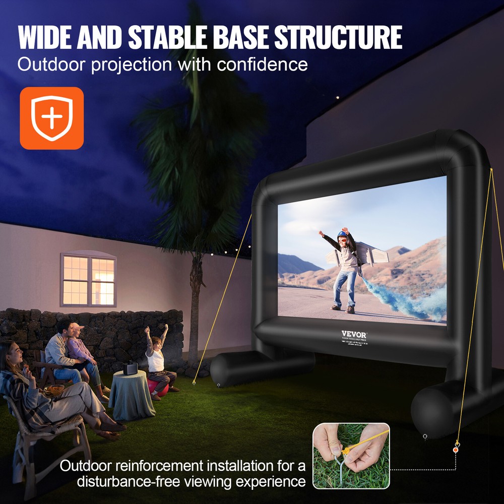 VEVOR Inflatable Movie Screen 16 FT Inflatable Projector Screen with Blower