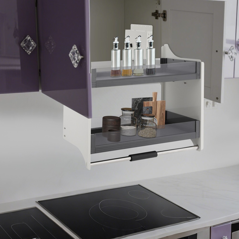 Pull-down Shelf Pull-down Shelf for Kitchen Upper Cabinets Kitchen Storage Rack