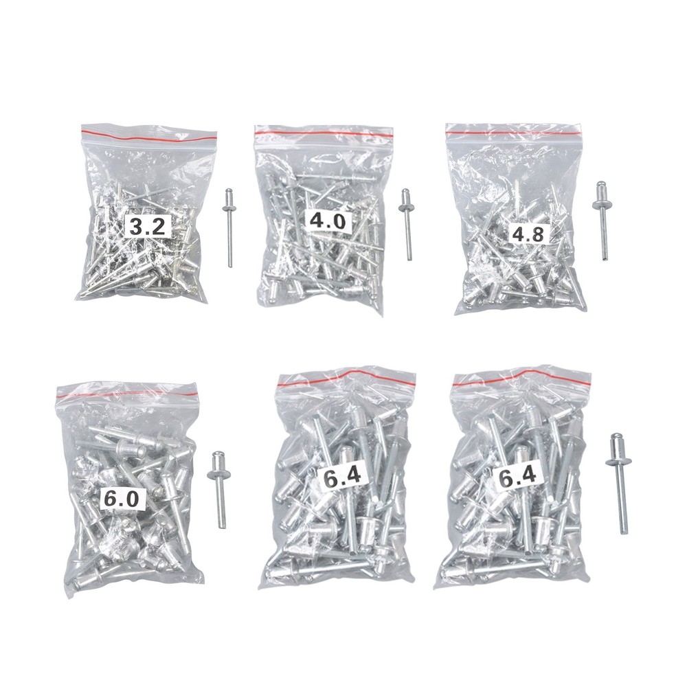 1/4 Multi-purpose Pop Rivet Gun Kit 210Pcs Blind Rivets 13" Hand Riveter Tool