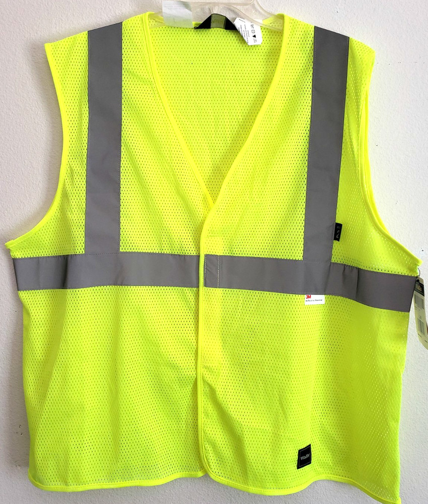 High Visibility Lime Green Road Worker Vist Larg Size