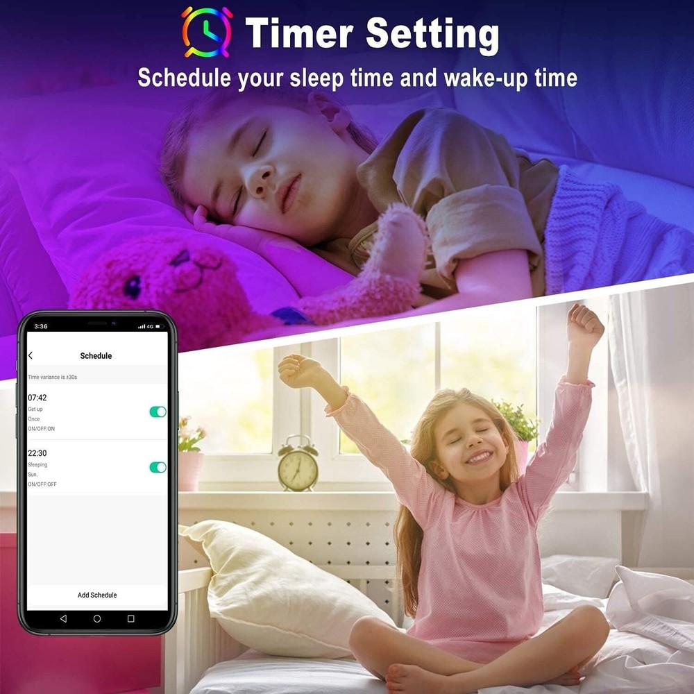 Keepsmile Led Lights Strip Bluetooth Smart APP Control RGB Color Changing