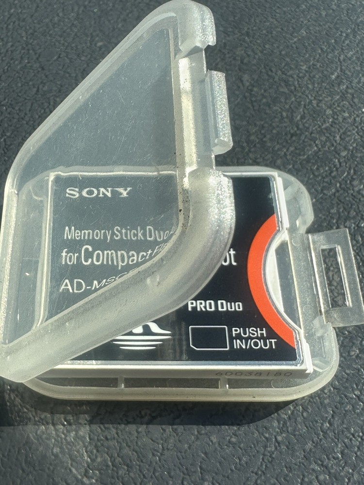OEM Sony AD-MSCF1 Memory Stick Pro Duo Adapter For Compact Flash CF Card Tested